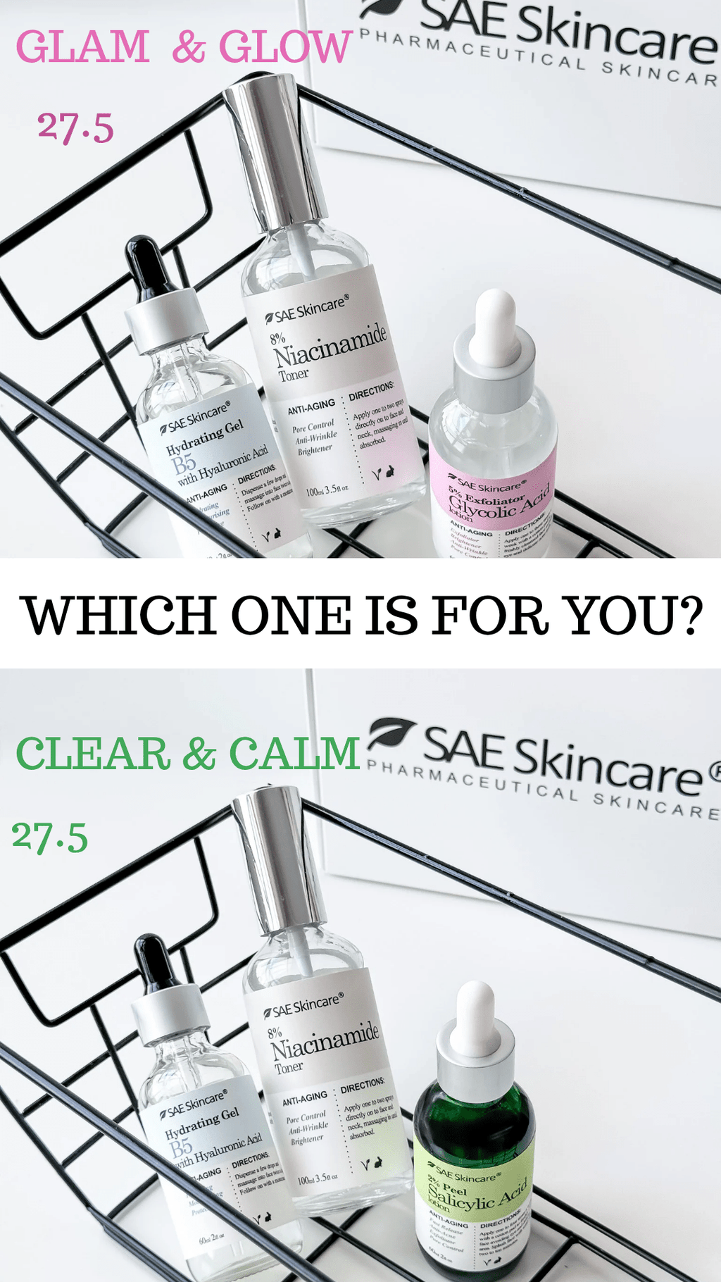CLEAN & CLEAR SET - SAE SKINCARE